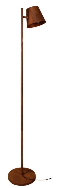 Braune Stehleuchte Metall 160cm Retro E27 Wohnzimmer