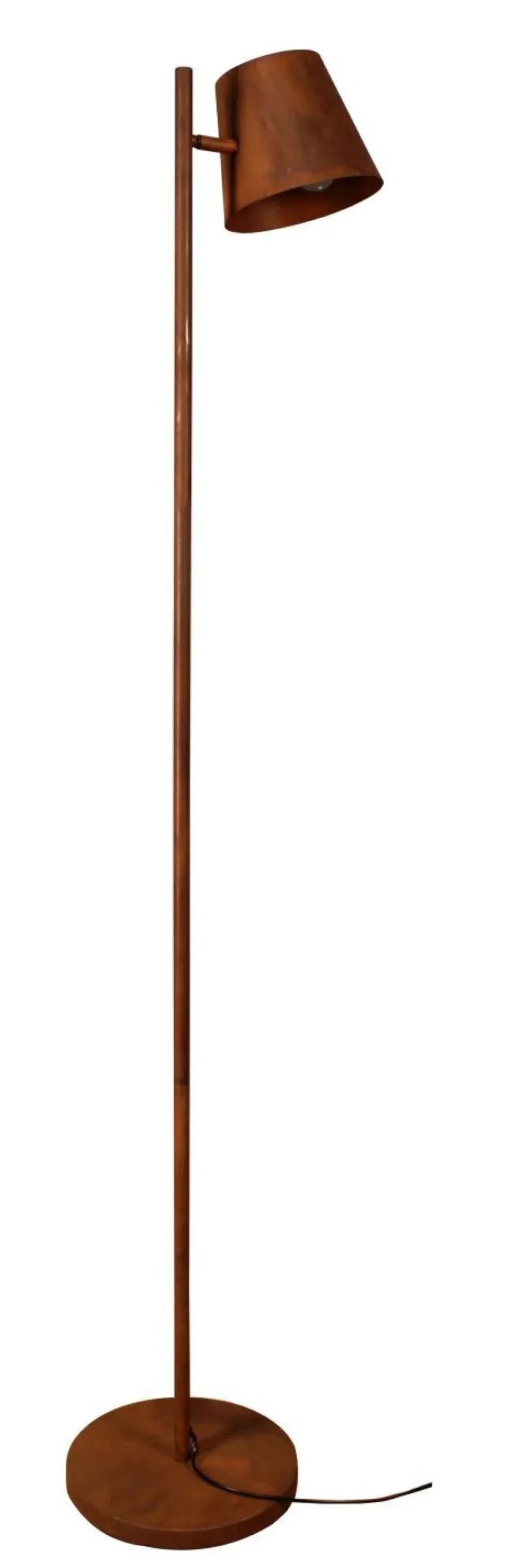 Braune Stehleuchte Metall 160cm Retro E27 Wohnzimmer