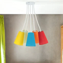 Bunte Deckenlampe Kinderzimmer flexible Arme 5flmg