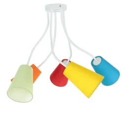 Bunte Deckenlampe Kinderzimmer flexible Arme 5flmg