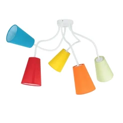 Bunte Deckenlampe Kinderzimmer flexible Arme 5flmg