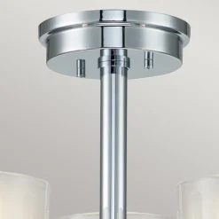 Deckenlampe Bad LED G9 IP44 40,6 cm breit 3000 K Chrom Weiß