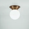 Deckenlampe Berliner Messing Glaskugel E27 Ø16 cm rund