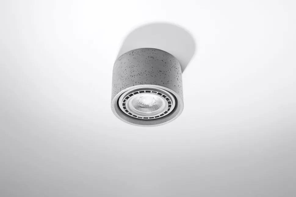 Deckenlampe Beton klein Ø 14 cm H: 9 cm GU10