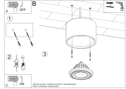 Deckenlampe Beton klein Ø 14 cm H: 9 cm GU10