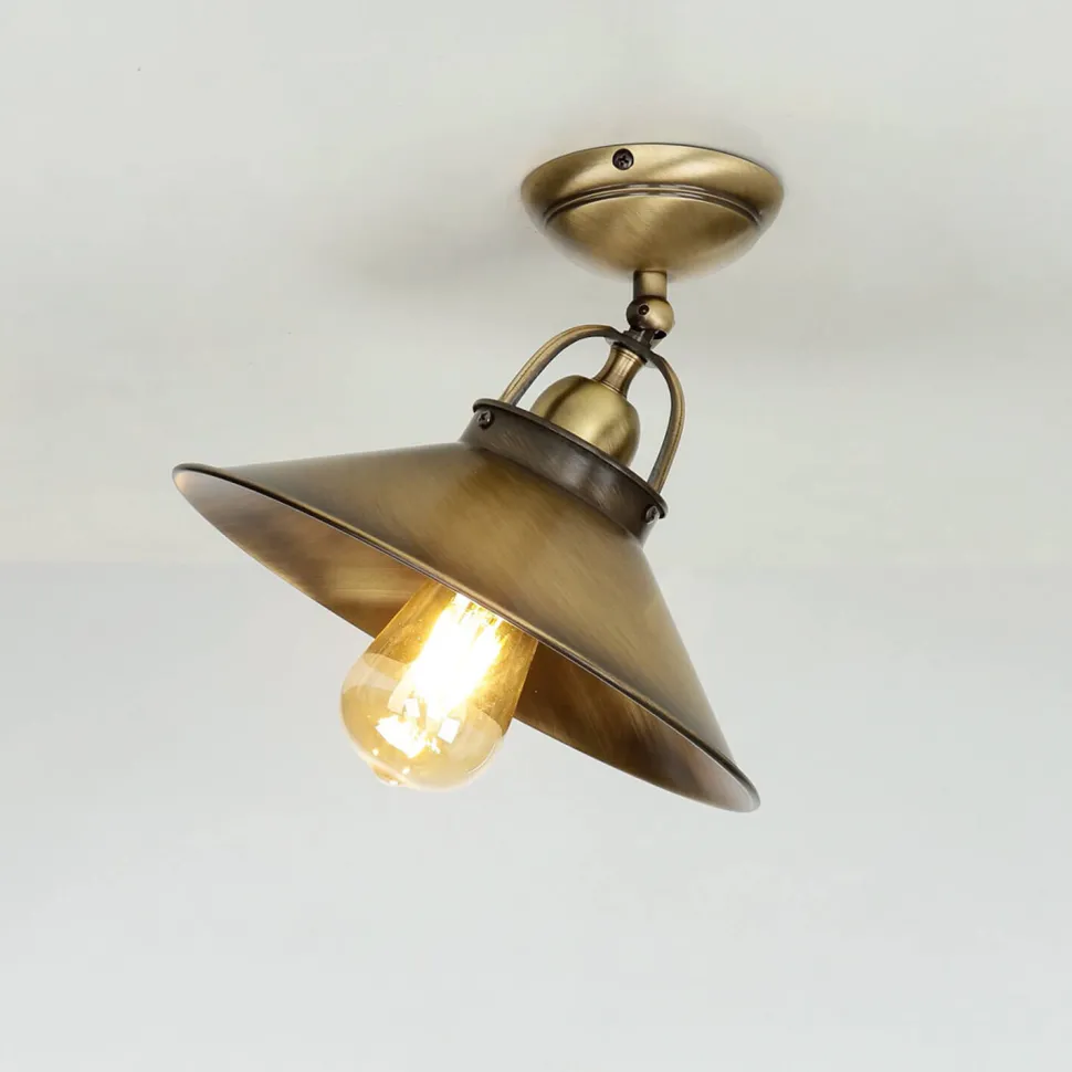 Deckenlampe Bronziert Echt-Messing Handarbeit