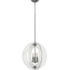 Deckenlampe Chrom Klar Glas Metall Modern BATILA
