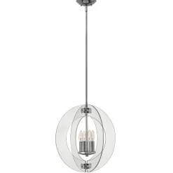 Deckenlampe Chrom Klar Glas Metall Modern BATILA