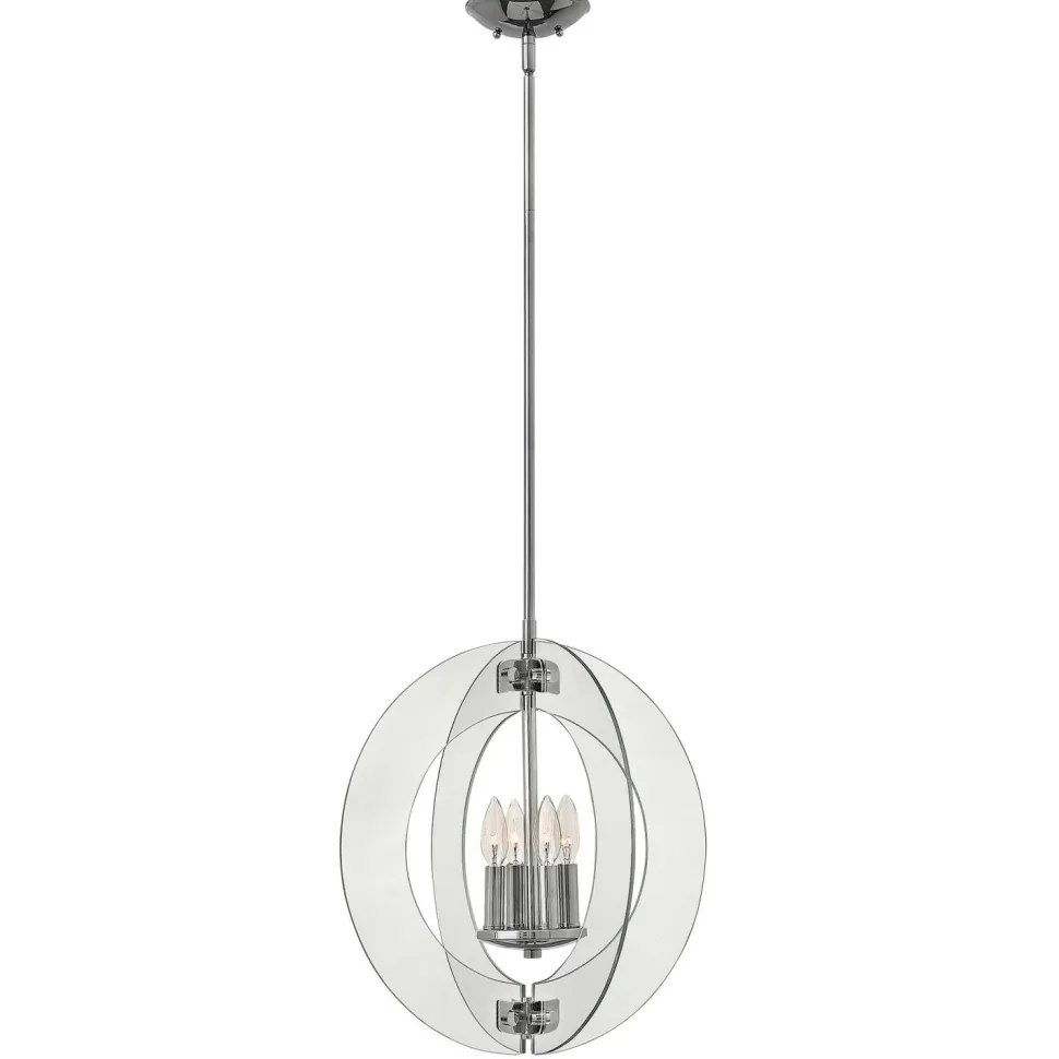 Deckenlampe Chrom Klar Glas Metall Modern BATILA