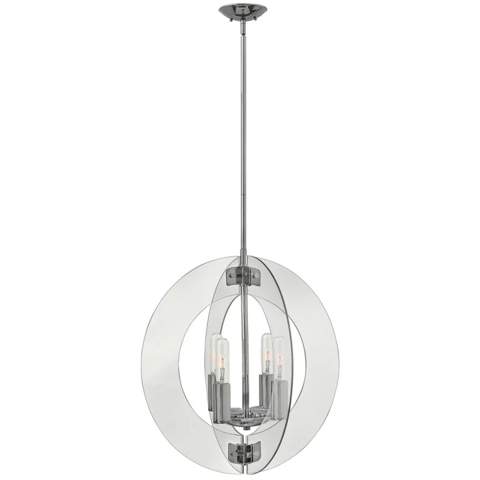 Deckenlampe Chrom Klar Metall Glas Modern BATILA