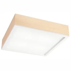 Deckenlampe Glas blendarm Holz Pinie E27 B:38,5 cm