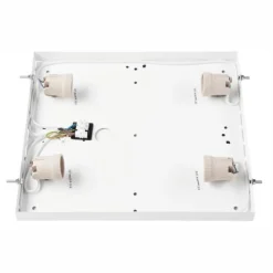 Deckenlampe Glas blendarm Holz Pinie E27 B:38,5 cm