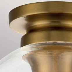 Deckenlampe Glas Kugel Schirm Ø 21,6 cm in Messing brüniert