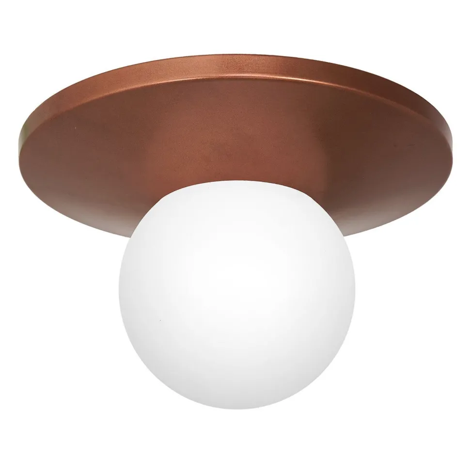 Deckenlampe Glas Metall in Kupfer Ø29 cm E14 blendarm