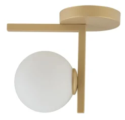 Deckenlampe Gold Glas Kugel Metall blendarm G9 Modern