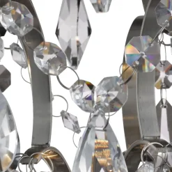 Deckenlampe IP44 Kristall Ø 36 cm GU10 Chrom Badezimmer