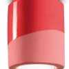 Deckenlampe Keramik D: 12,5 cm Aufputz Koralle E27 rund