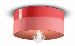 Deckenlampe Keramik E27 rund Ø 25 cm Koralle ENRICO