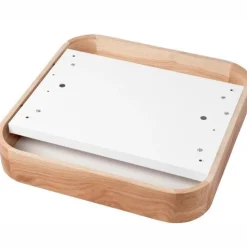 Deckenlampe klein eckig B: 45 cm Holz Metall für 4x E27