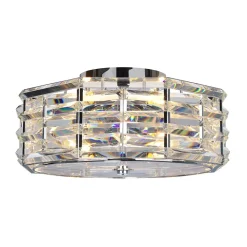 Deckenlampe Kristall Metall rund Ø48cm E27 BERSIVA