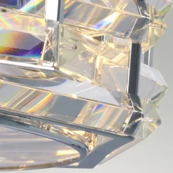 Deckenlampe Kristall Metall rund Ø48cm E27 BERSIVA