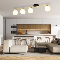 Deckenlampe Kugelschirme Glas Metall 100 cm