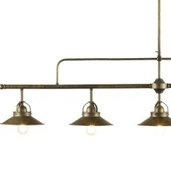 Deckenlampe Messing 140 cm lang höhenverstellbar 5x E27