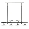 Deckenlampe Messing Glas E27 B: 95 cm höhenverstellbar