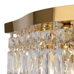 Deckenlampe Metall E14 45 cm breit in Gold rund INGA