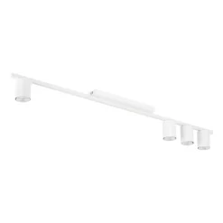 Deckenlampe Metall 3-flammig Weiß 100 cm lang Metall