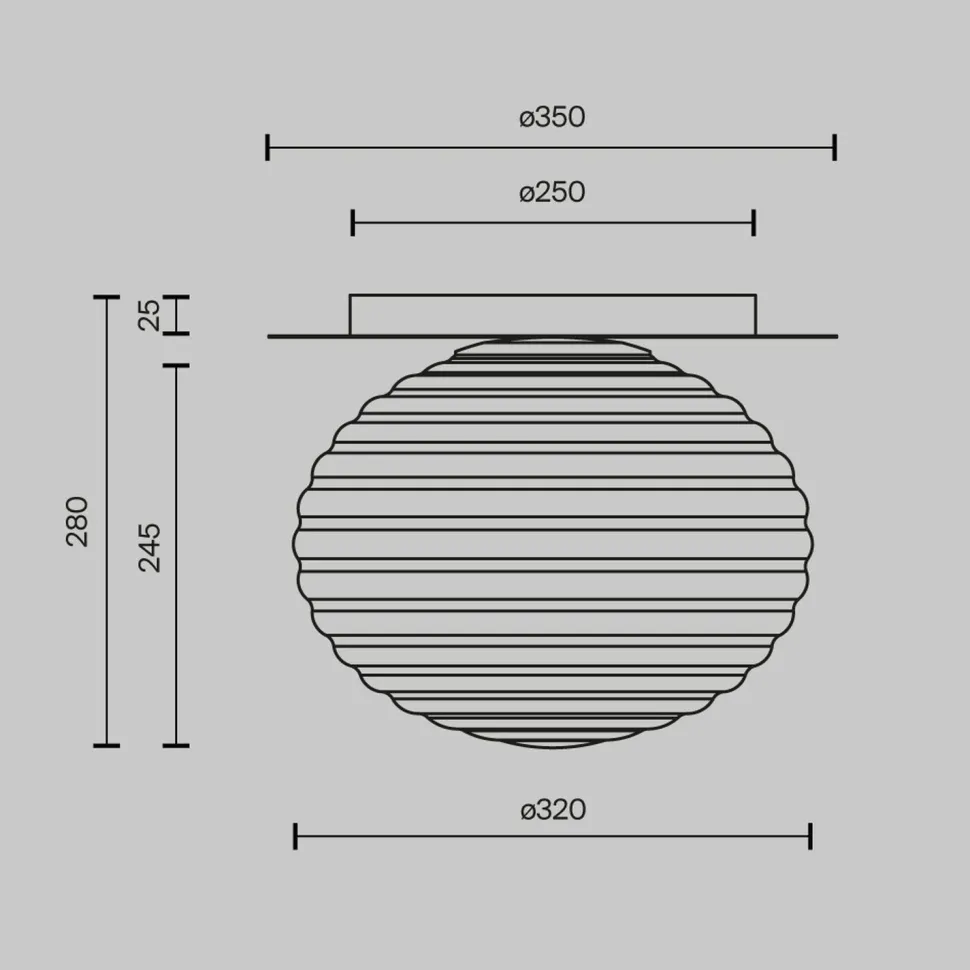 Deckenlampe Metall Glas E27 D: 35 cm rund in Gold Weiß