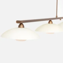 Deckenlampe Metall Glas in Bronze Creme inkl. G9 4-flmg