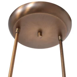 Deckenlampe Metall Glas in Bronze Creme inkl. G9 4-flmg