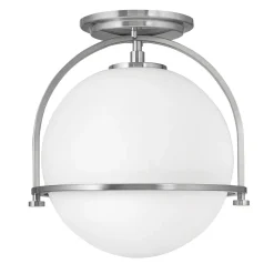 Deckenlampe Metall Glas rund Ø 28,2 cm E27 Kugel Schirm