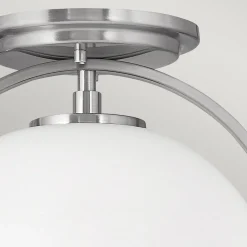 Deckenlampe Metall Glas rund Ø 28,2 cm E27 Kugel Schirm