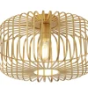 Deckenlampe Metall in Gold E27 Ø 40 cm rund Retro Design