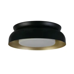 Deckenlampe Metall in Schwarz Gold E14 B:36,5 cm rund