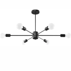 Deckenlampe Metall Retro 86,5 cm länglich 6-flammig