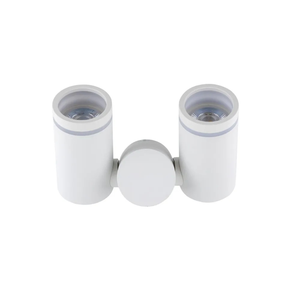 Deckenlampe Metall Weiß verstellbar L: 17 cm GU10 2-flammig