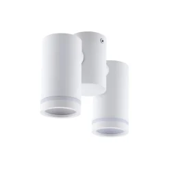 Deckenlampe Metall Weiß verstellbar L: 17 cm GU10 2-flammig