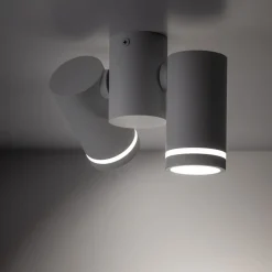 Deckenlampe Metall Weiß verstellbar L: 17 cm GU10 2-flammig