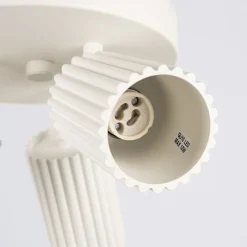 Deckenlampe Modern in Creme Ø 19,5 cm schwenkbar 3x GU10 Alu