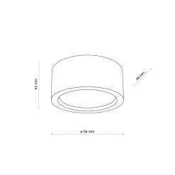 Deckenlampe rund Ø 9,5 cm H: 4,5 cm Aufputz GX53 Holz