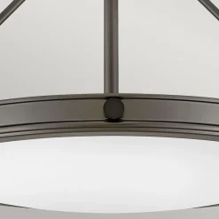 Deckenlampe rund Ø 55,8 cm Schwarz Weiß 4x E14 Metall Glas