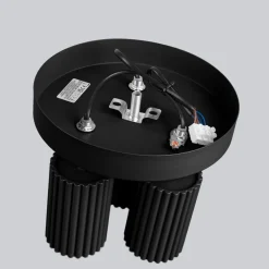 Deckenlampe rund 3-flammig GU10 Schwarz Ø 19,5 cm klein Modern