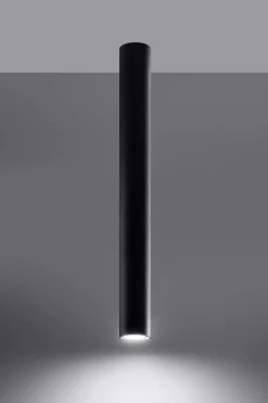 Deckenlampe Schwarz 60 cm hoch Ø 6 cm Zylinder GU10