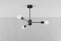 Deckenlampe Schwarz 3-flammig Ø 61 cm Metall CENZI