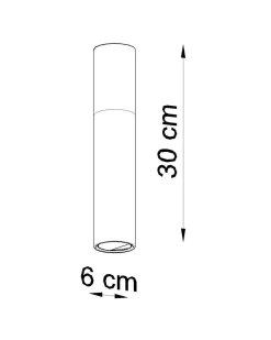 Deckenlampe Skandinavisch Metall Holz Weiß Natur Ø 6 cm
