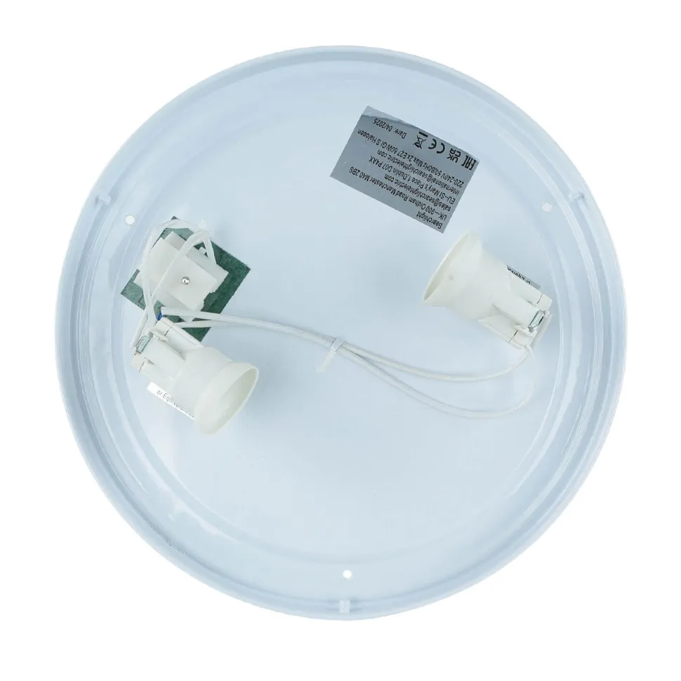 Deckenlampe Stoff Samt rund Ø 38 cm H: 10 cm Rosa 2x E27