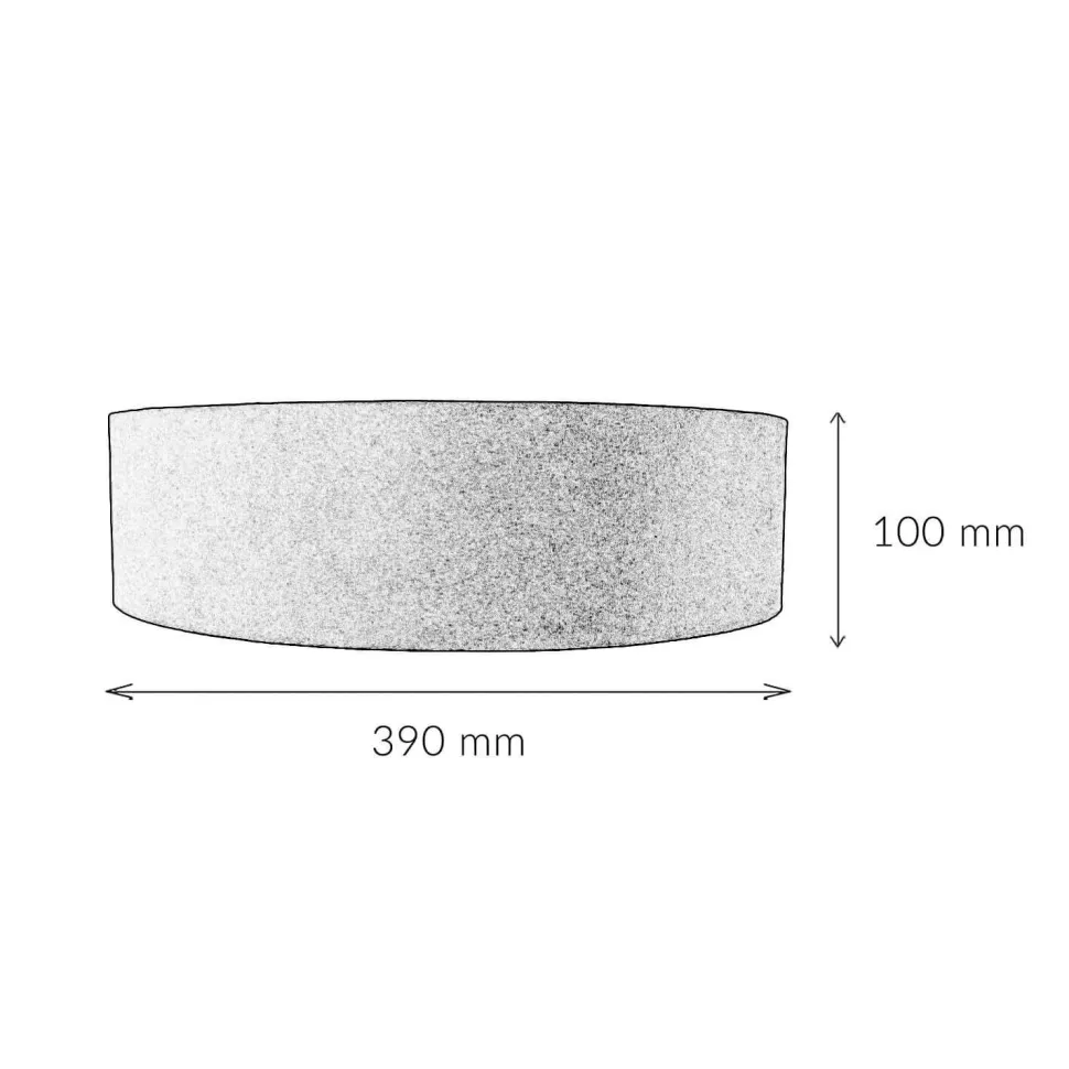 Deckenlampe Stoff Samt rund Ø 38 cm H: 10 cm Rosa 2x E27